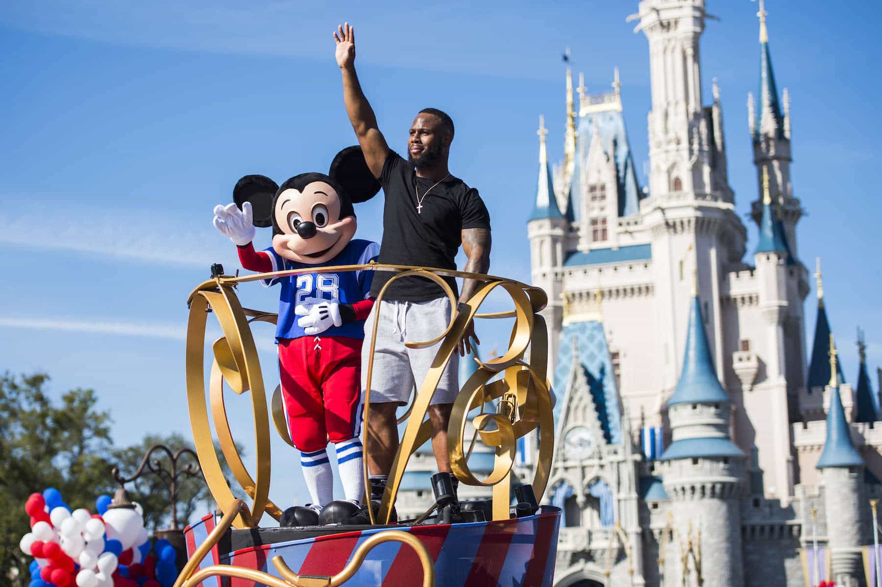NFL Super Bowl star running back James White starred in a milestone Disney moment Monday, Feb. 6, 2017 (Steven Diaz, photographer)