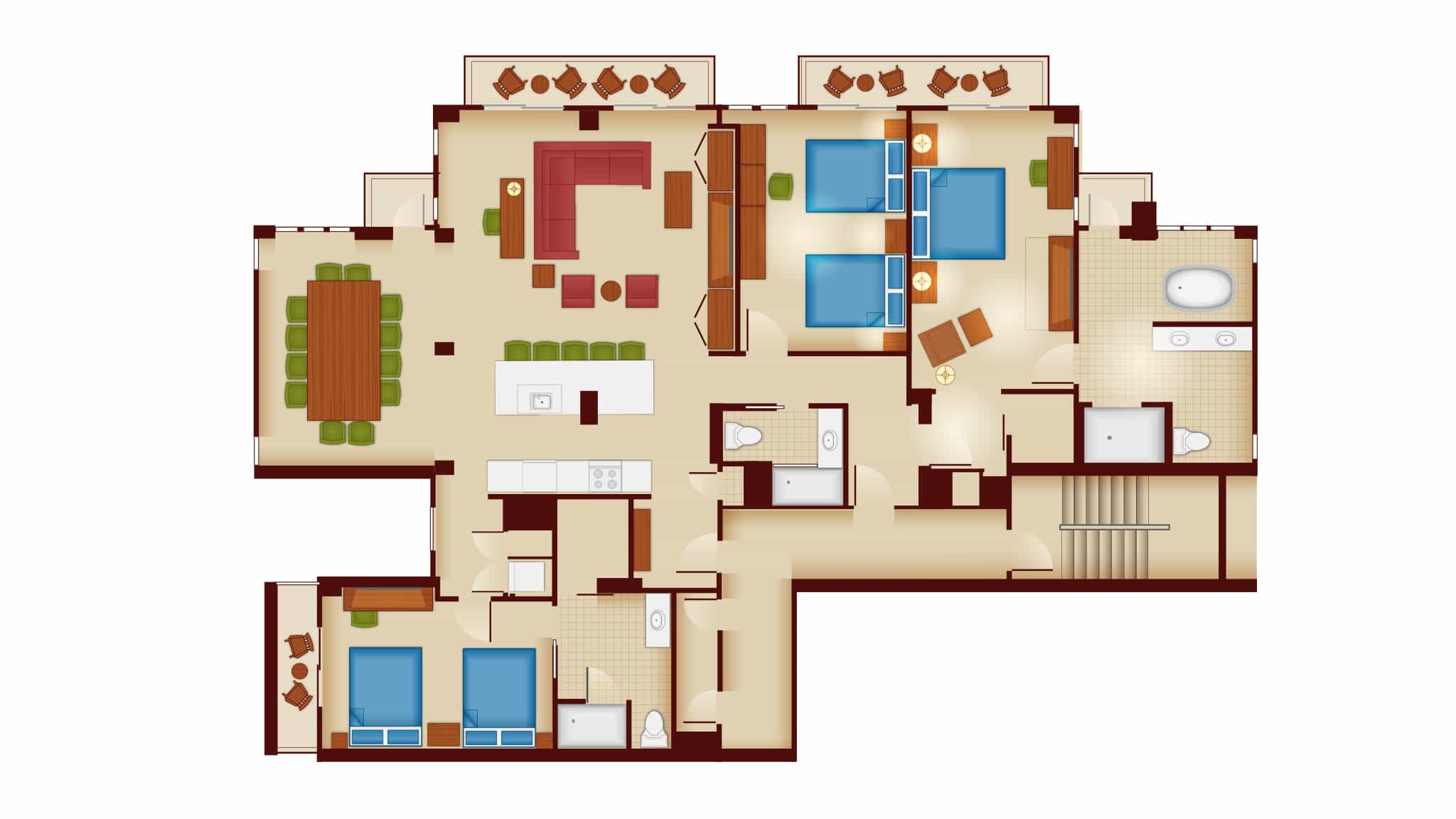 Three Bedroom Grand Villa, Copper Creek Villas and Cabins at Wilderness Lodge