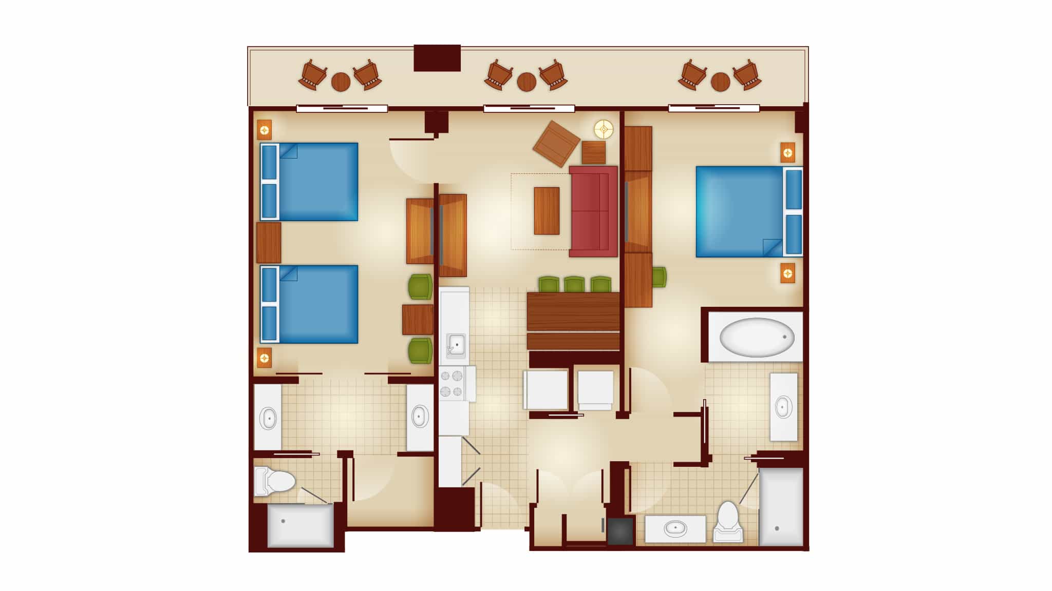 Two Bedroom Villa, Copper Creek Villas and Cabins at Wilderness Lodge