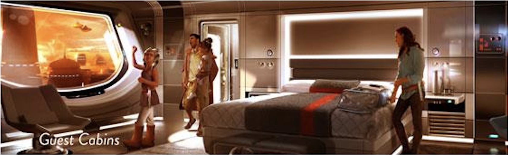 Concept Art, Star Wars "Starship" resort at Walt Disney World