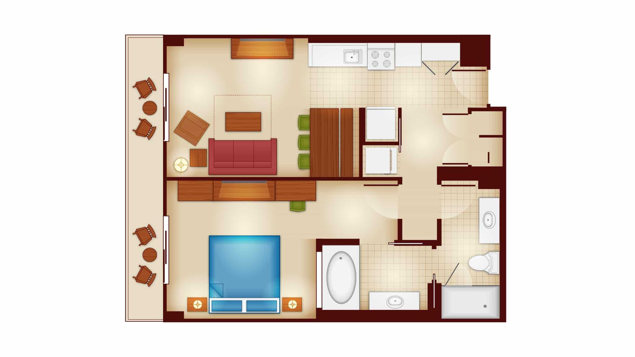 One Bedroom Villa, Copper Creek Villas and Cabins at Wilderness Lodge