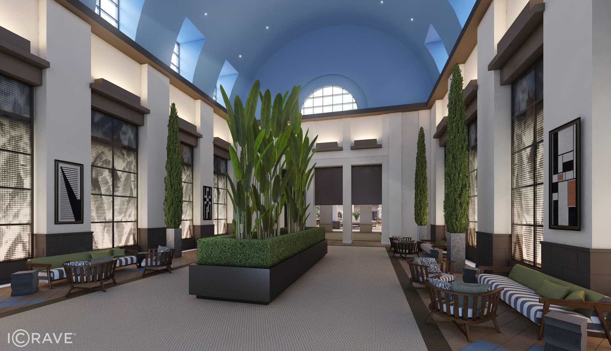 Walt Disney World Dolphin Hotel Lobby Undergoing Refurbishment